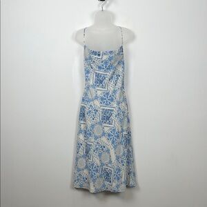 Lucy Paris Cowl Neck Crisscross Strap Floral Patchwork Women's XS Slip Dress